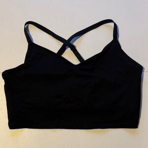 Aerie Black Cross-Strap Lounge/Sports Bra